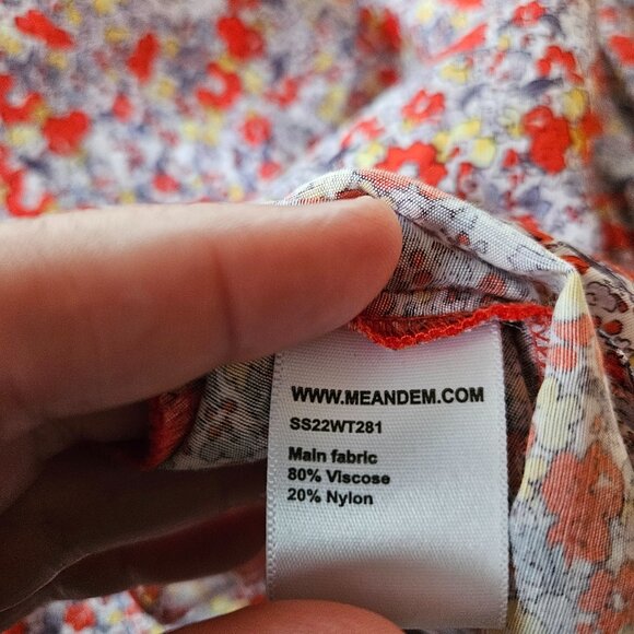 ME+EM Floral Peasant Blouse with Flutter Sleeves Size 10 - Picture 10 of 10